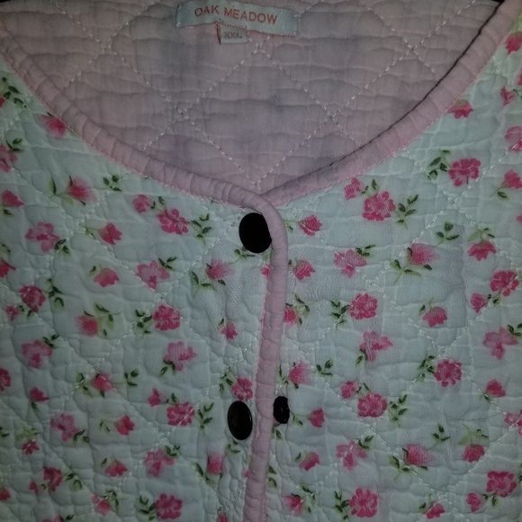 Pink Floral Quilted Snap Up Jacket - Picture 3 of 3